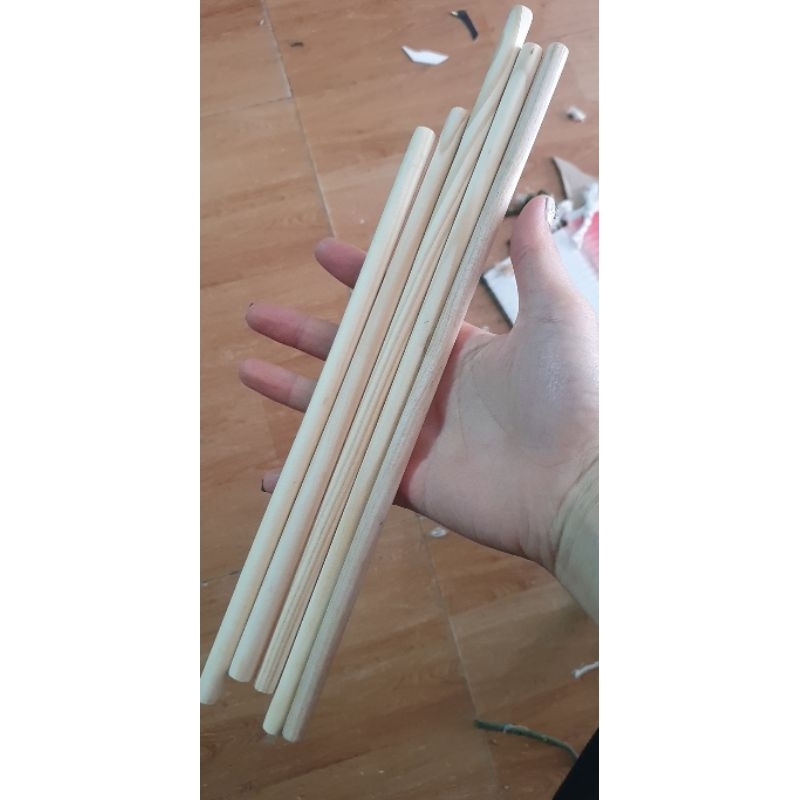 Thanh gỗ tròn macrame đường kính 1cm 1.5cm 2cm dài 20_25_30_50_100cm