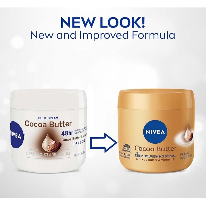 Kem dưỡng thể NIVEA ( USA ) COCOA BUTTER 48H - Hàng nhập Mỹ.