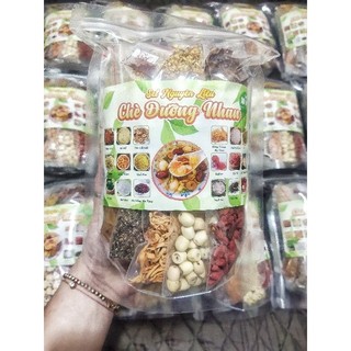 SET CHÈ DƯỠNG NHAN 18 VỊ 550g (Best Seller) - có saffron, quế hoa.