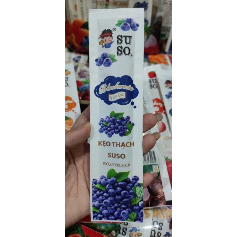 Gói 24 thanh dài thạch trái cây Suso Phú Cường_thơm ngon, dai dai sần sật