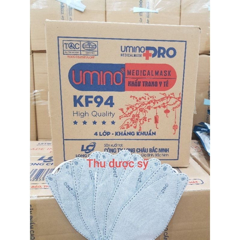 Thùng 300c Khẩu trang 4D KF94 UminoPro tiêu chuẩn Hàn Quốc