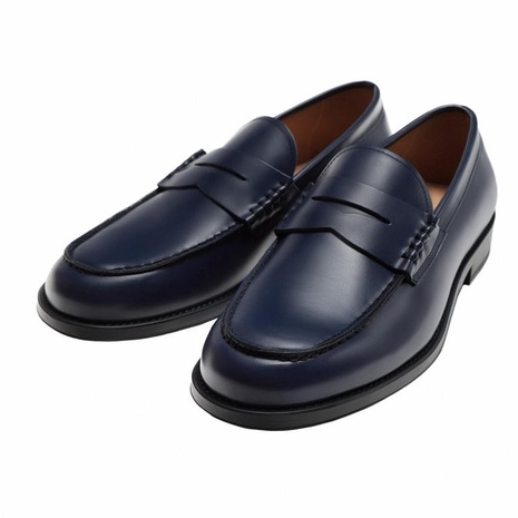 Giày tây lười da xanh Zara authentic