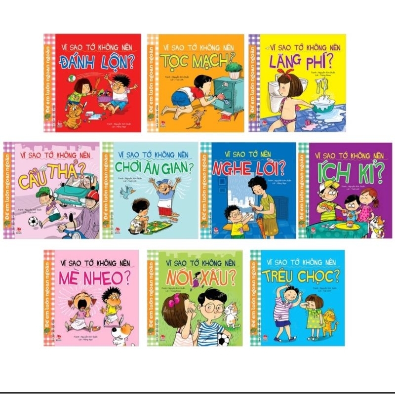 Trọn bộ sách để em ngoan ngoãn cho bé 3 tuổi