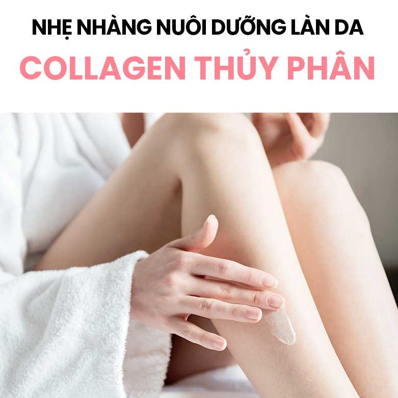 Kem Dưỡng Thể Trắng Da Chống Nắng Nâng Tone Hàn Quốc WHISIS Premium Collagen Whitening Body Lotion 200ml