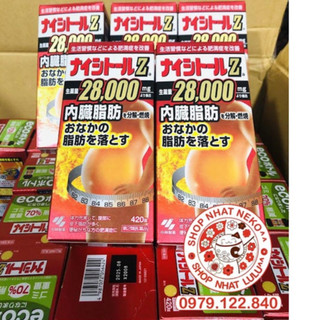 Kobayashi Naishituro Z 5000 | Viên uống Giảm cân mỡ béo bụng Nhật Bản 315/420/105 viên