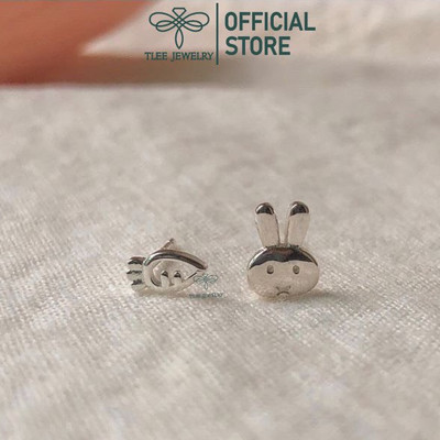 Khuyên tai bạc TLEE cà rốt, thỏ mini cute TLEE JEWELRY B0282