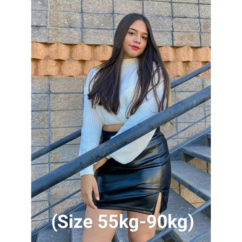 CHÂN VÁY GIẢ DA XẺ BIGSIZE 90KG🔥🔥🔥