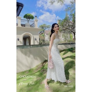 Đầm ren xoè tiểu thư dáng dài