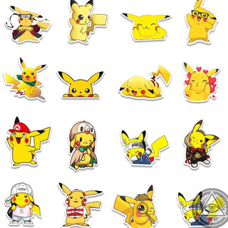 Miếng dán Sticker trang trí hình Pikachu dễ thương