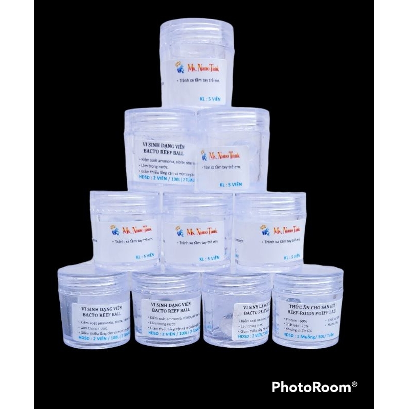 Vi sinh dạng viên cho hồ cá – Bacto Reef Ball - Chiết 5  Viên/ hủ.