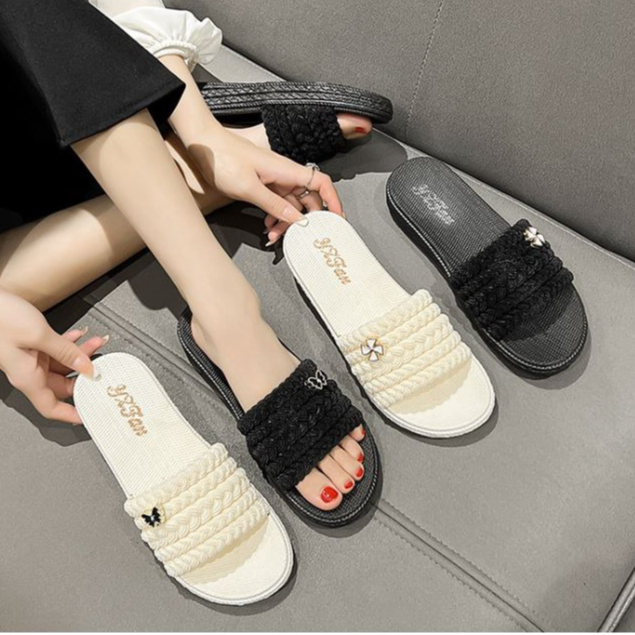 (MỚI 2023) Dép Lê Nữ Quai Ngang Đế Chống Trượt Hàng Quảng Châu