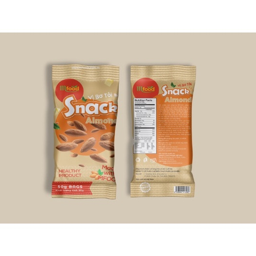 SNACK HẠNH NHÂN VỊ BƠ TỎI TÚI 20G
