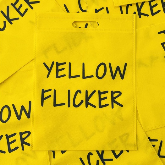 Túi vải không dệt quai hột xoài ép biên YELLOW FLICKER