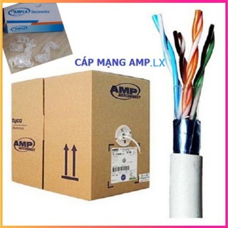 Cáp mạng lan amp.lx cat5e stp có chống nhiễu, thùng 305 mét, vỏ nhựa pvc dùng trong nhà