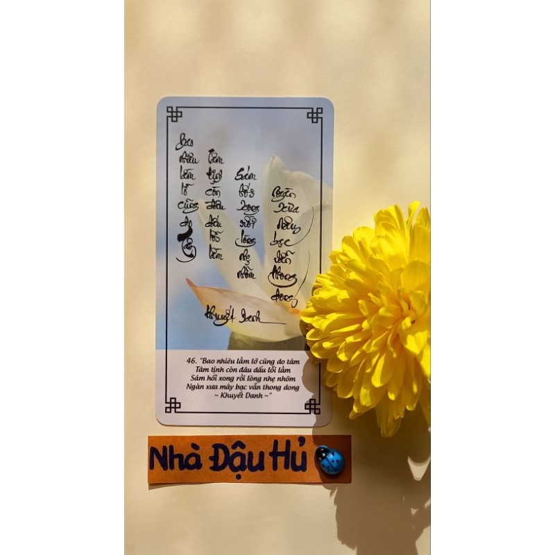 Bộ bài thư pháp LỜI THIỀN TUỆ | Bộ 100 lá | 7cm x 13cm | Lá duyên