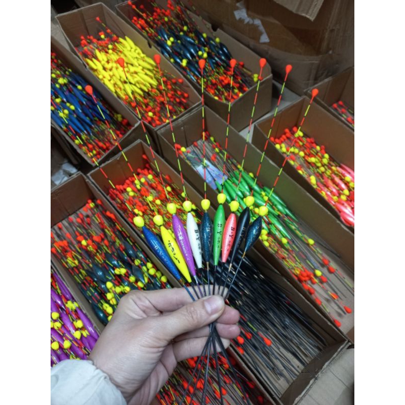 Phao đơn đài Nano màu sắc, nhạy cá