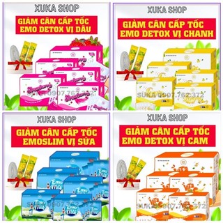 Sỉ 5 hộp bột trà trái cây e m o / giảm cân nhanh cấp tốc sau 35 ngày giảm 2-10kg