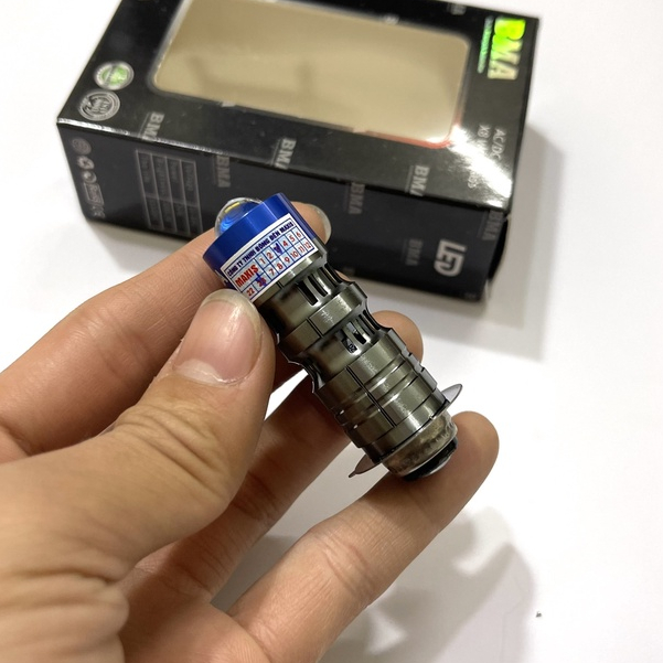 Đèn pha Led Bi Cầu BMA chân M5, 2 chân, 2 chế độ cos vàng pha trắng siêu sáng