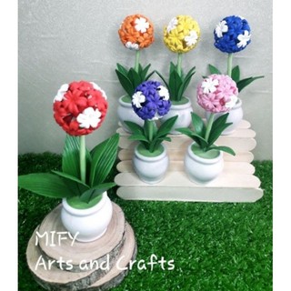 Chậu hoa cẩm tú cầu đất sét size mini - Làm quà tặng/trang trí
