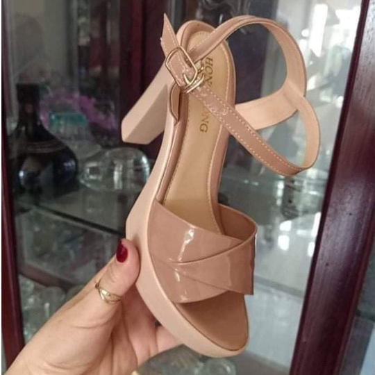 Giày sandal cao gót siêu nhẹ đế đúc nguyên khối 10 phân