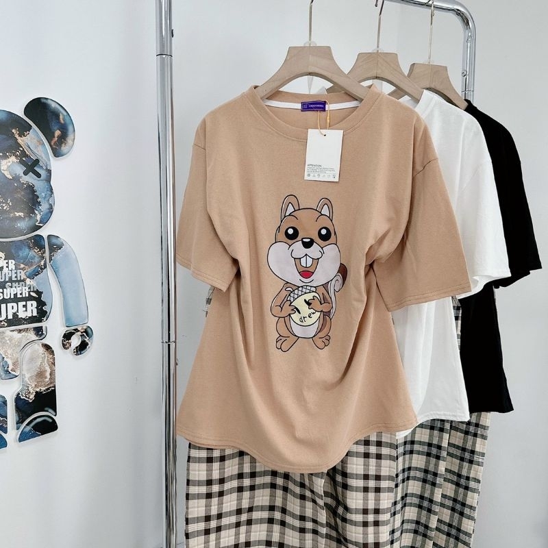 Set áo hình sóc - Quần sọc dài