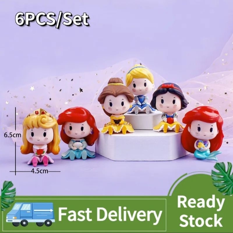 Công Chúa Disney Ngồi Bản Chibi Đáng Yêu