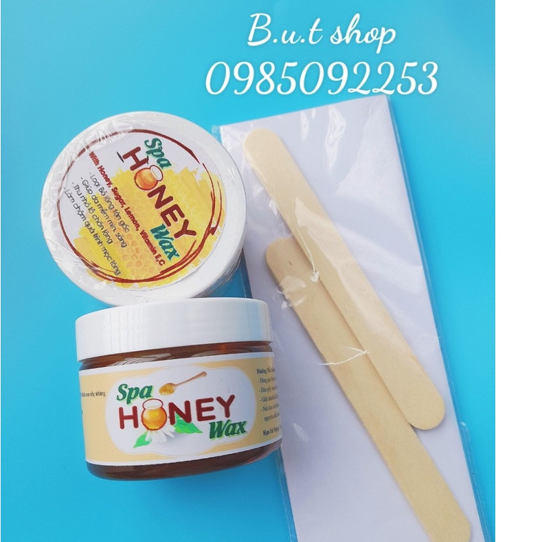 Sáp Wax lông HOENY 100% thiên nhiên ( tặng kèm 50 tờ giấy và que wax )