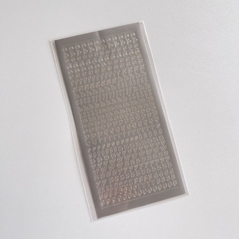 Bộ Sticker hình dán chữ cái số Alphabet, trang trí decor sổ, toploader