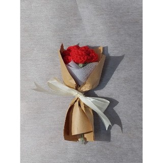Bó hoa len handmade size mini (18cm) | IB CHỌN MÀU