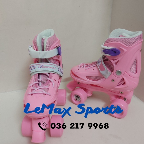 Giày trượt patin hai hàng bánh, patin trẻ em hai hàng cho bé tập đi, batanh tập đi cho bé. Tặng bảo vệ chân tay 6 món.