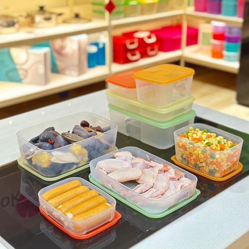 Bộ hộp trữ đông và trữ mát Tupperware Freezermate Colorful and Funtastic - Bảo hành trọn đời - Nhựa nguyên sinh PP số 5