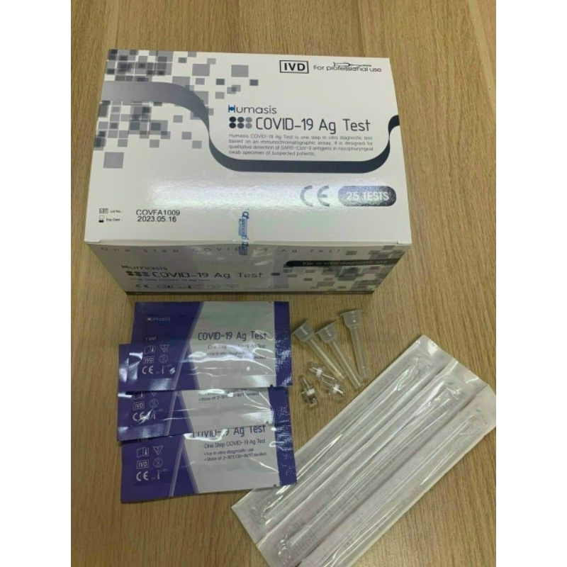 1 hộp kit test nhanh humasis 25 que hàn quốc chính hãng