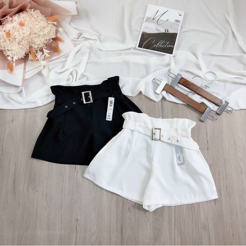 Quần Short Đùi KÈM ĐAI NỊT CHẤT TUYẾT MƯA Dày Dặn, Dáng Quần Trẻ Trung Năng Động