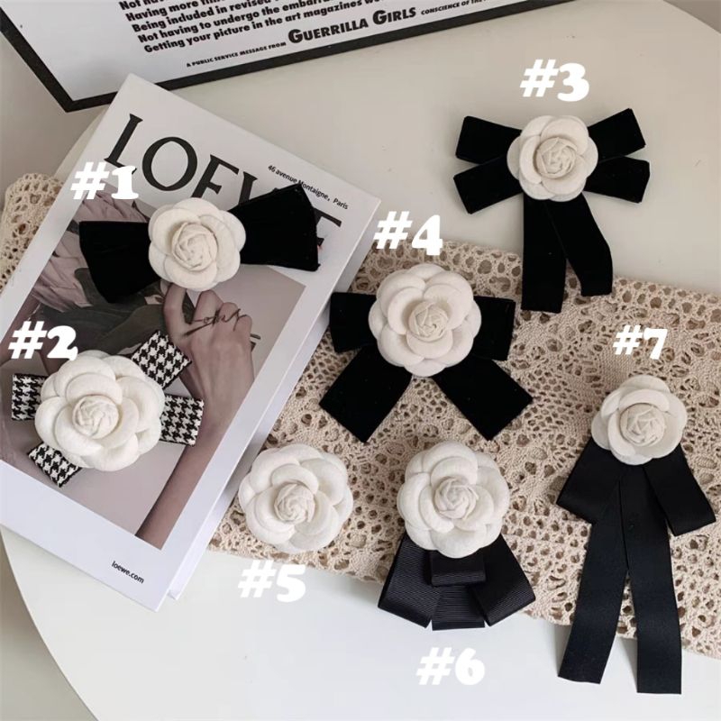 TAG GHIM CÀI ÁO HOA TRÀ MÀU TRẮNG DIỆN ÁO SƠ MI VÀ VÁY CÔNG SỞ