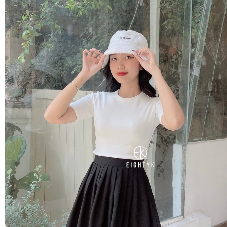Áo Thun Croptop Tay Ngắn Trơn EIGHTYK