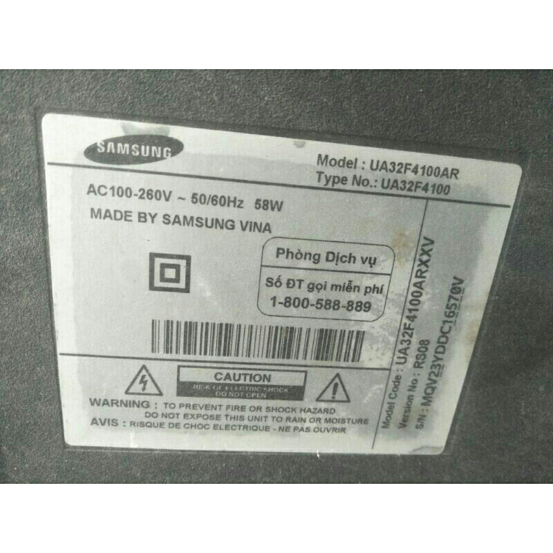 Bo xử lý, bo nguồn, mắt nhận tivi Samsung UA32F4100AR bóc máy