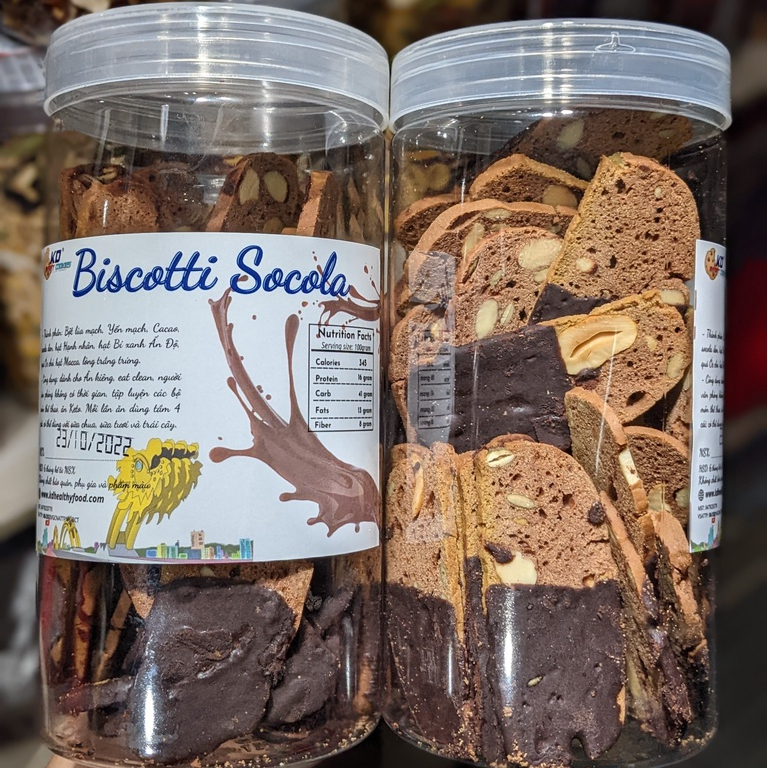 Bánh biscotti, ăn kiêng KD Shop hỗ trợ giảm cân vị socola 300g