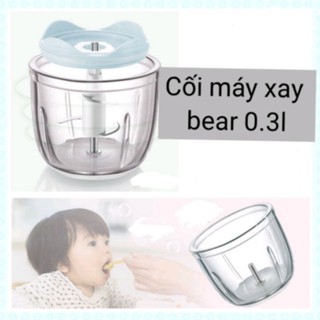 Cối thủy tinh máy xay Bear 0.3l mẫu 3 lưỡi dao