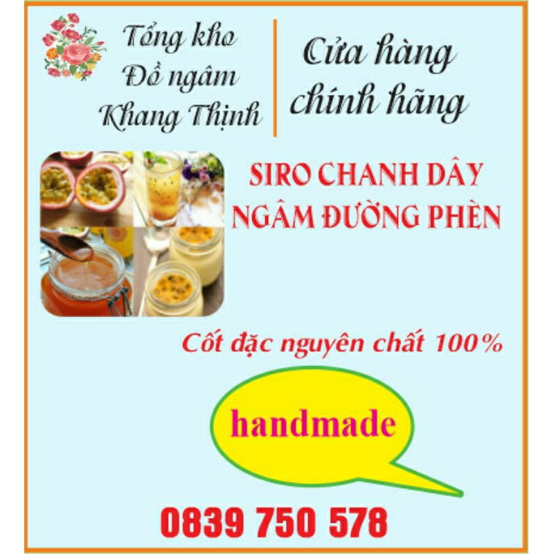 Nước Cốt CHANH LEO mật ong đường phèn.đã lọc hạt.cốt đặc nguyên chất. thơm ngon