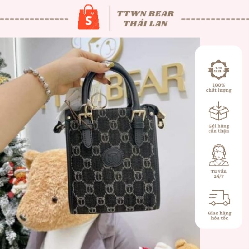 Túi đen tote đi chơi , đi tiệc nhà Ttwn bear ( Ship hỏa tốc)