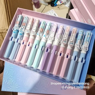 [mã 7002] 12cây bút máy xóa được thỏ & gấu
