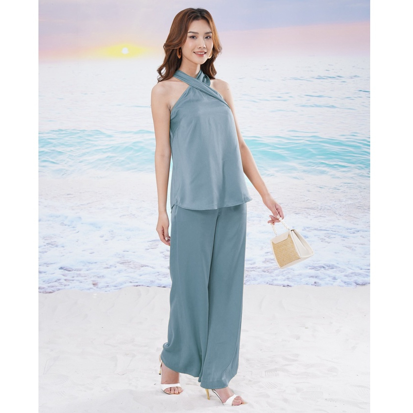 Quần suông ống vẩy BST Touch of the sea của HeraDG, chất liệu lụa cao cấp STBB5023Q