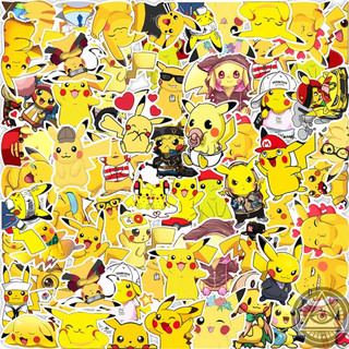 Miếng dán Sticker trang trí hình Pikachu dễ thương