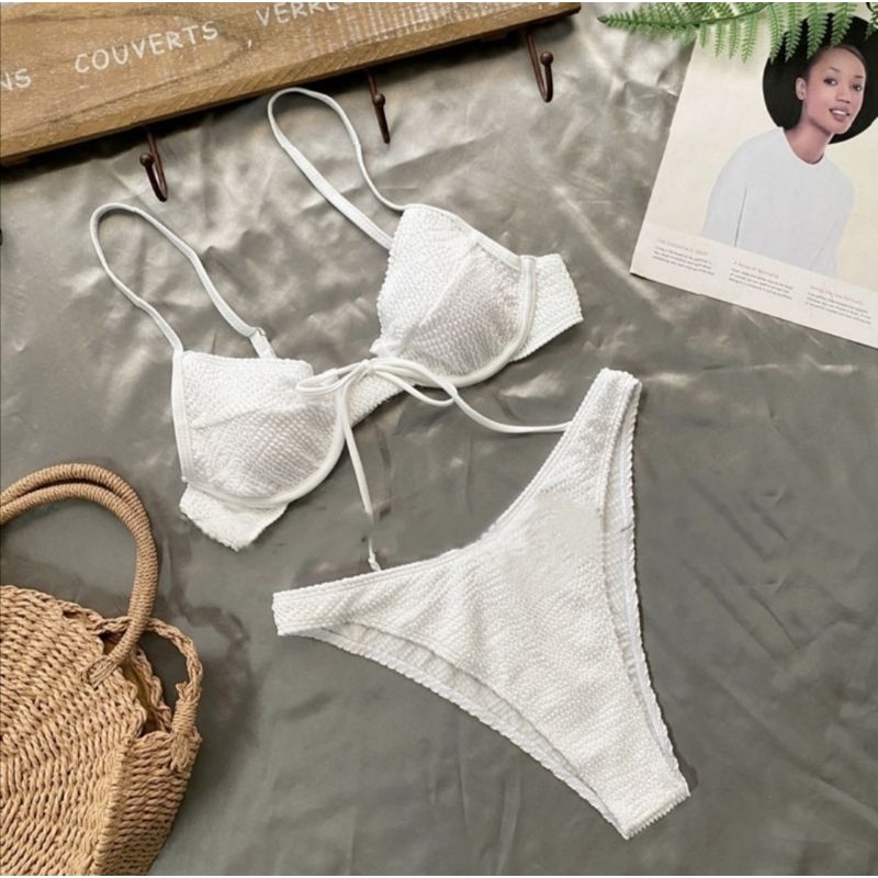 Bikini 2 Mảnh Tam Giác Phối Dây Sexy Tanning