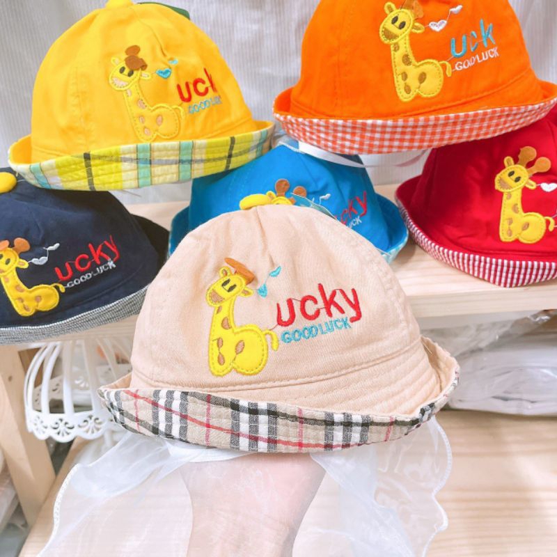 Nón / mũ có lưới cho bé gái, bé trai che voan chống bụi, cản gió cho bé đi đường, mũ tai sơ sinh