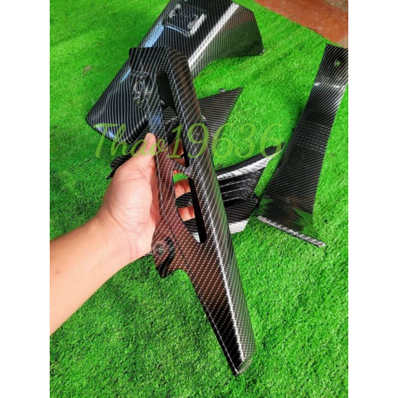 Full nhựa nhám Xipo - Satria 2000 sơn Carbon