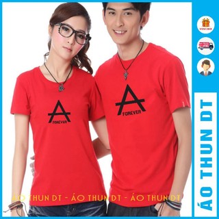 Áo thun đôi, mẫu in nhiệt, giá là 1 áo