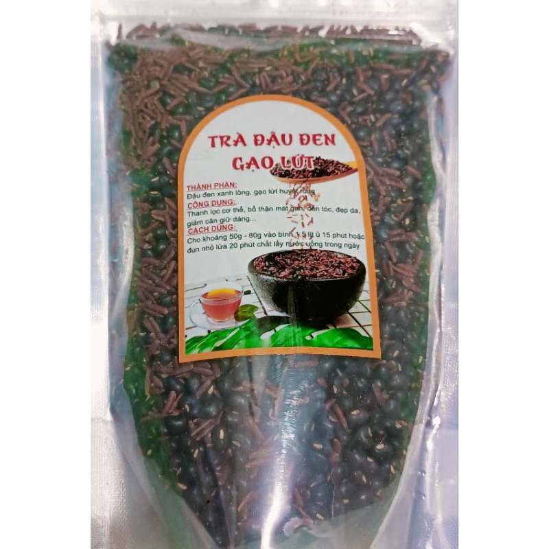 1kg Trà đậu đen gạo lứt rang thủ công giảm cân thanh lọc cơ thể