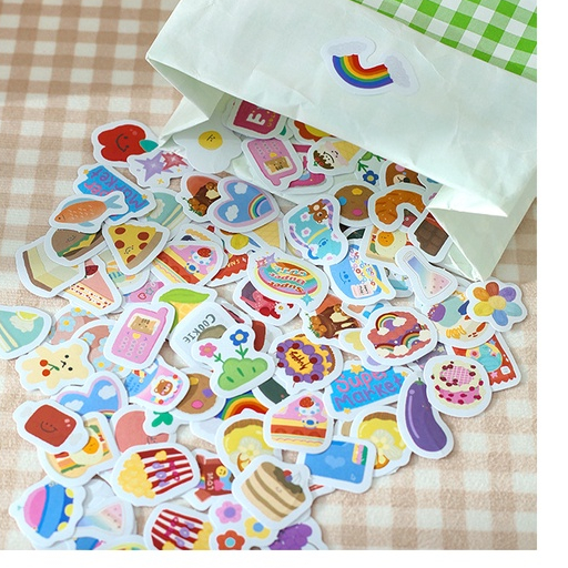 Combo sticker cute trang trí sổ bullet journal - Set quà tặng sinh nhật, combo quà tặng 8/3, tặng bạn thân