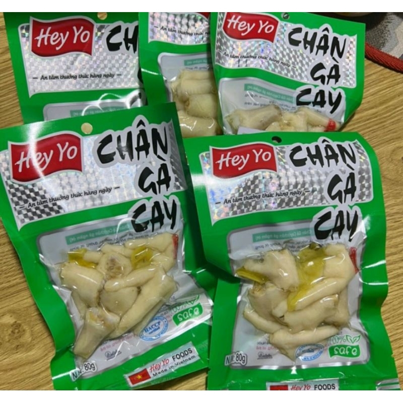 [TP.HCM] Gói lớn 80g Chân gà cay xì dầu, ớt xanh Hey Yo xuất sứ Việt Nam cay cay giòn giòn sần sật | BigBuy360 - bigbuy360.vn